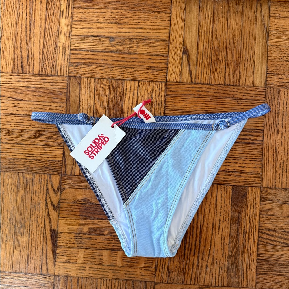 NWT Solid & Striped Bikini Bottom